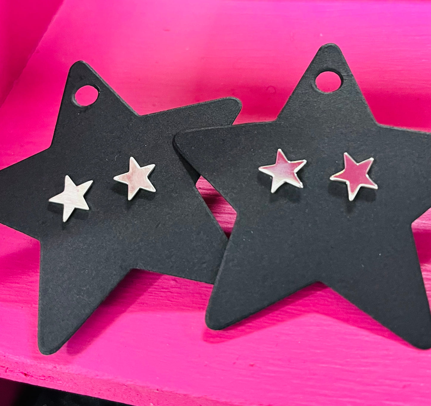 Handmade Silver Star Stud Earrings | Sterling Silver Minimalist Jewellery