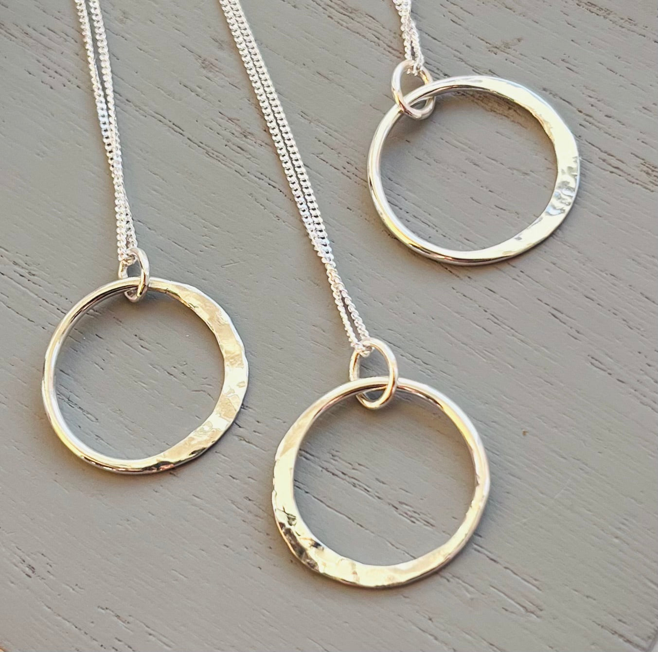 Handmade Silver Lunar Rhythm Moon Necklace - Sterling Silver Celestial Jewellery