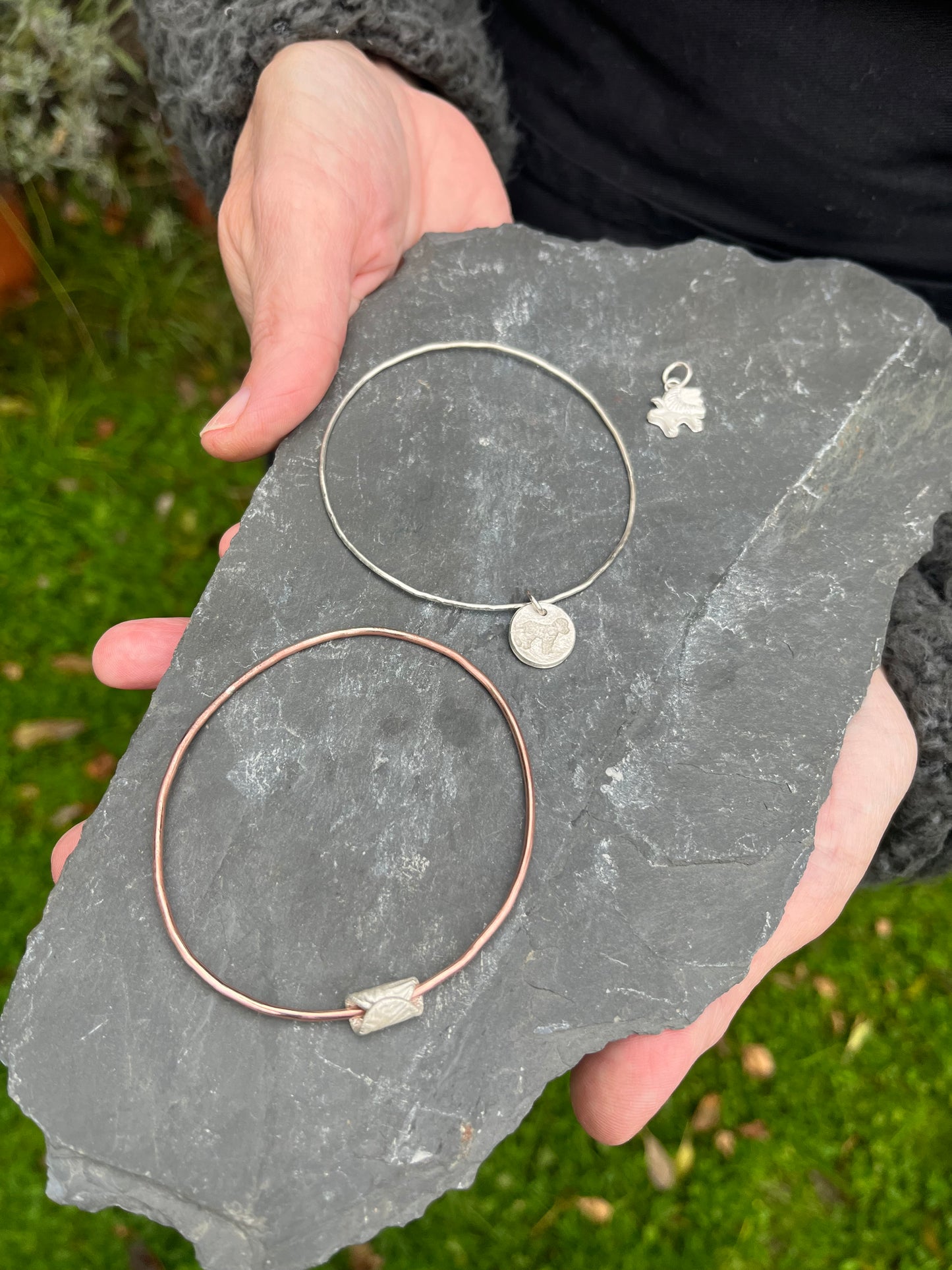 Silver Bangle with Personalised Silver Charm Jewellery Making Workshop in Shropshire | 9.30-3.30 | Various Dates