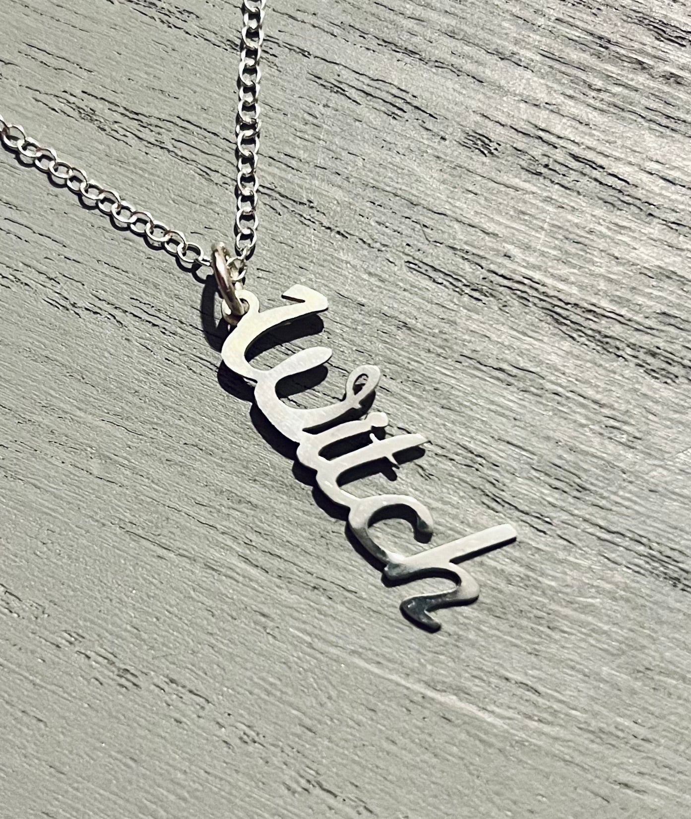 Handmade Silver Witch Necklace - Sterling Silver Statement Jewellery
