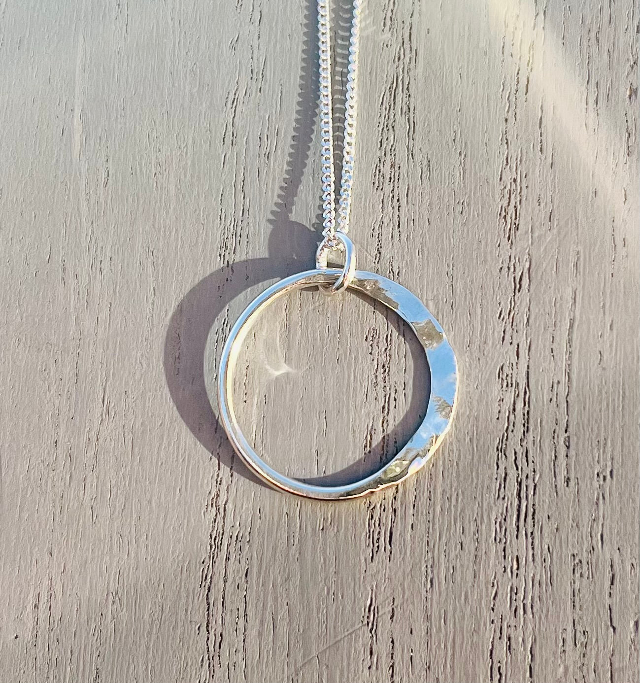 Handmade Silver Lunar Rhythm Moon Necklace - Sterling Silver Celestial Jewellery