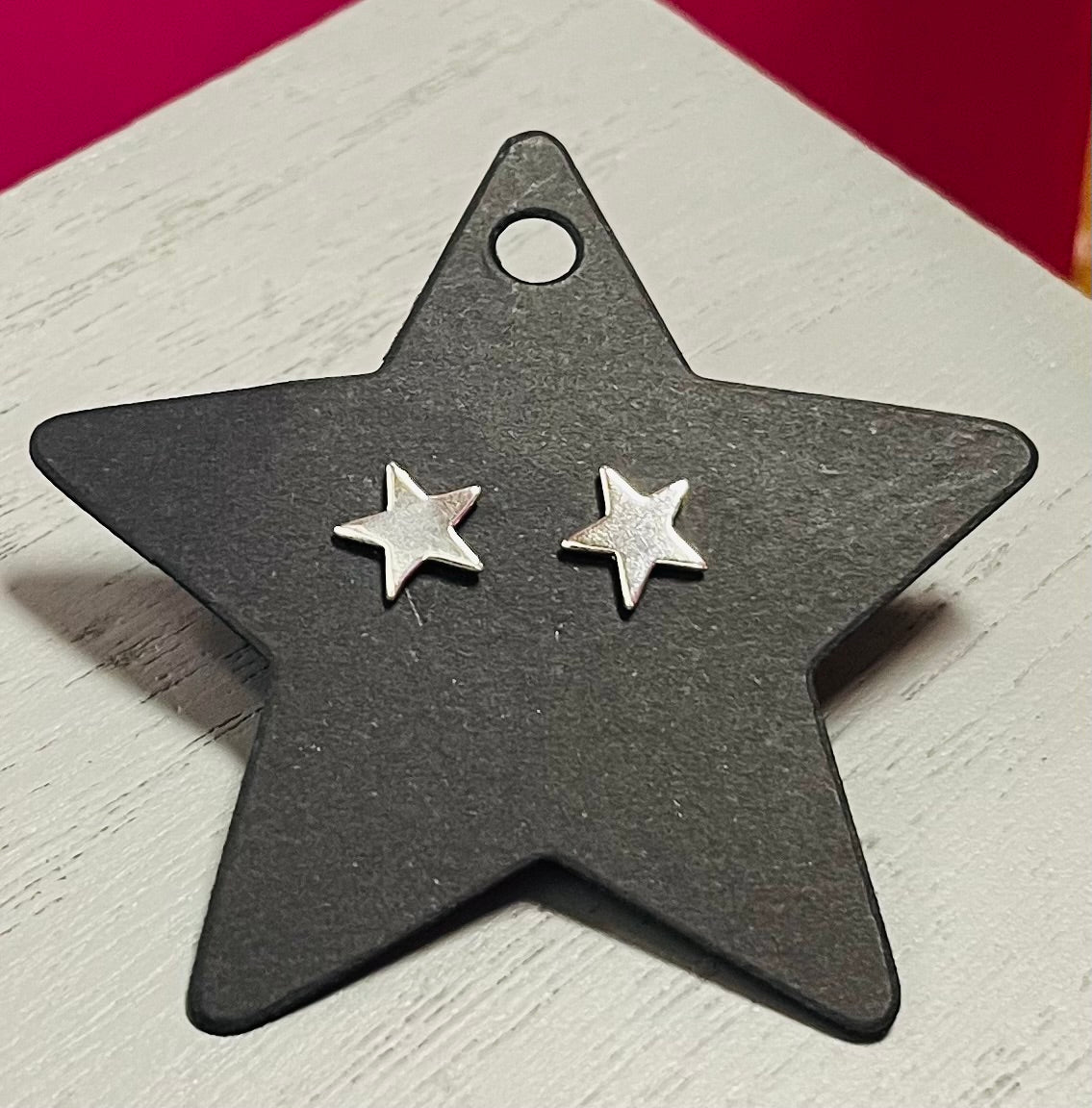 Handmade Silver Star Stud Earrings | Sterling Silver Minimalist Jewellery