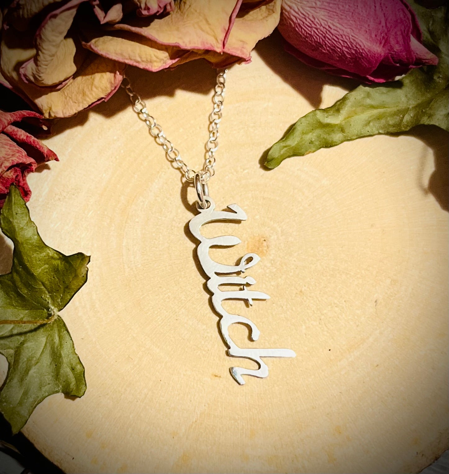 Handmade Silver Witch Necklace - Sterling Silver Statement Jewellery