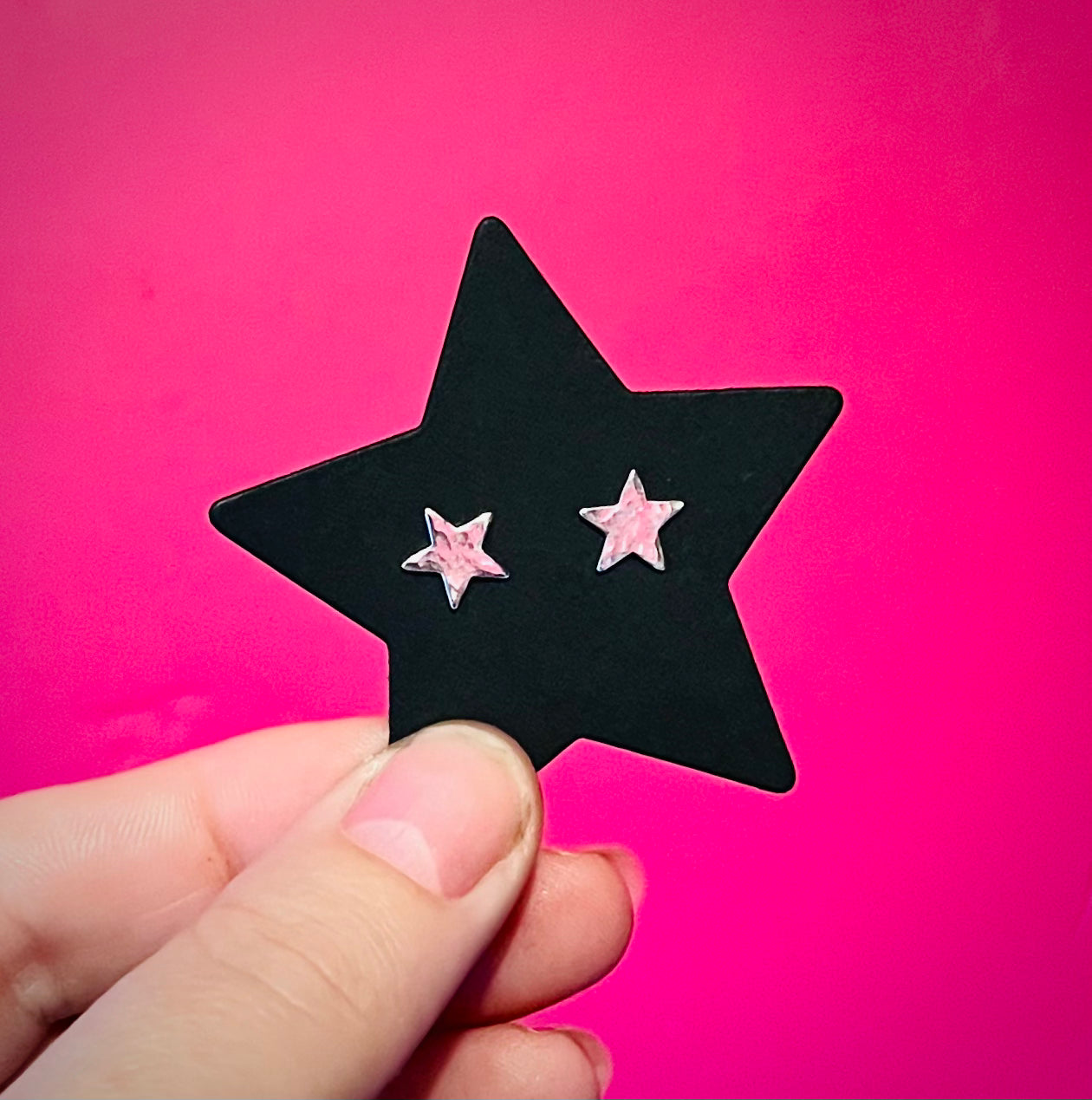Handmade Silver Star Stud Earrings | Sterling Silver Minimalist Jewellery