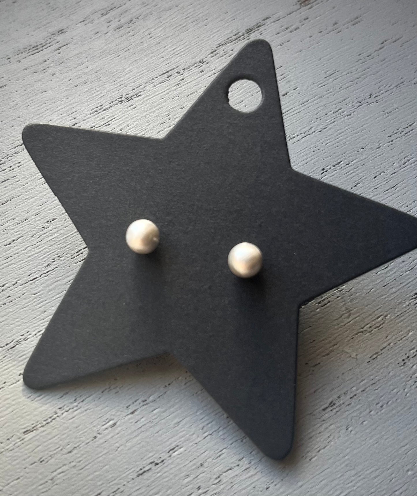 Handmade Silver Organic Pebble Stud Earrings - Sterling Silver Contemporary Jewellery