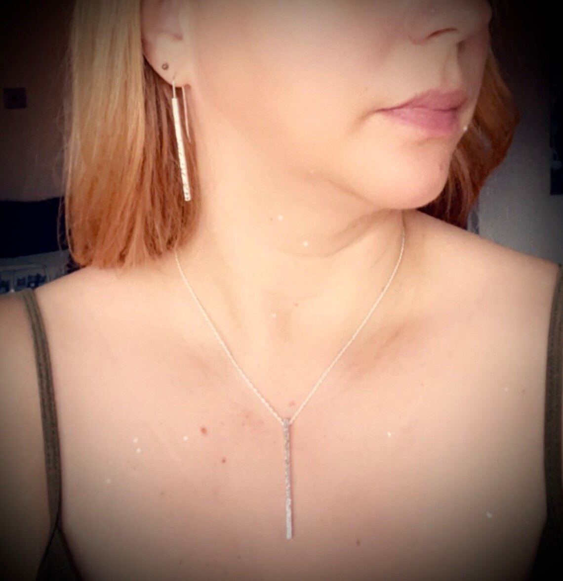 Handmade Silver Bar Threader Earrings - Sterling Silver Contemporary Jewellery