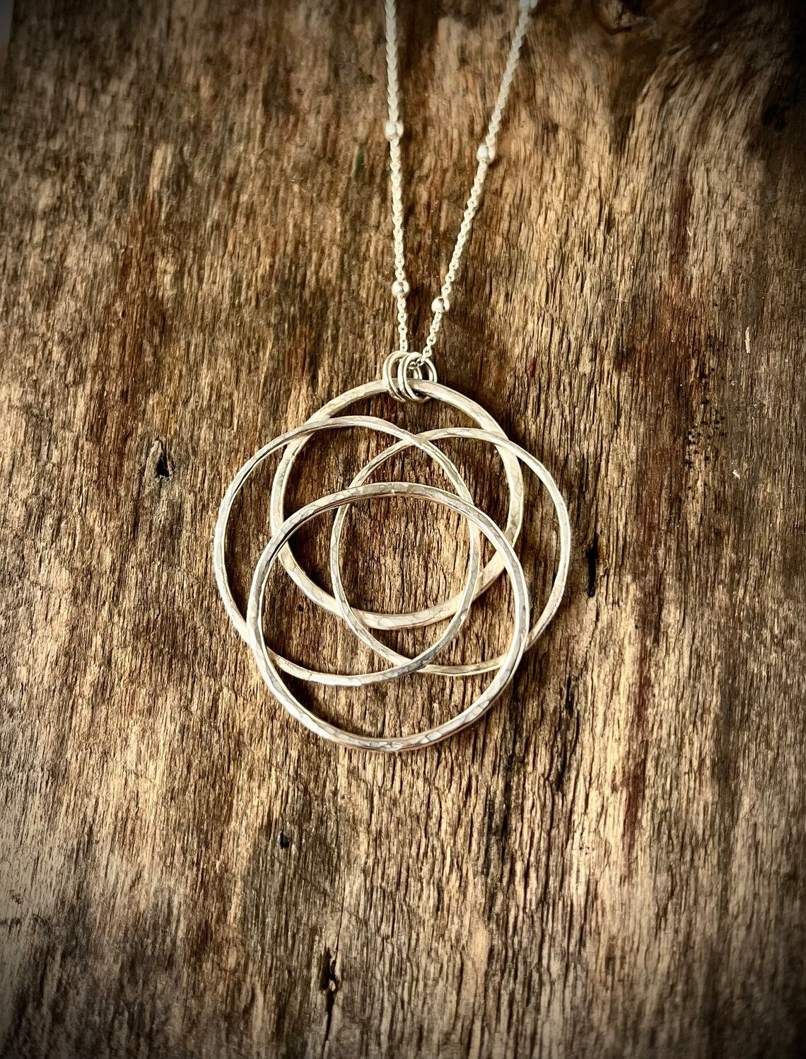 Handmade Silver Supernova Necklace - Sterling Silver Contemporary Statement Jewellery