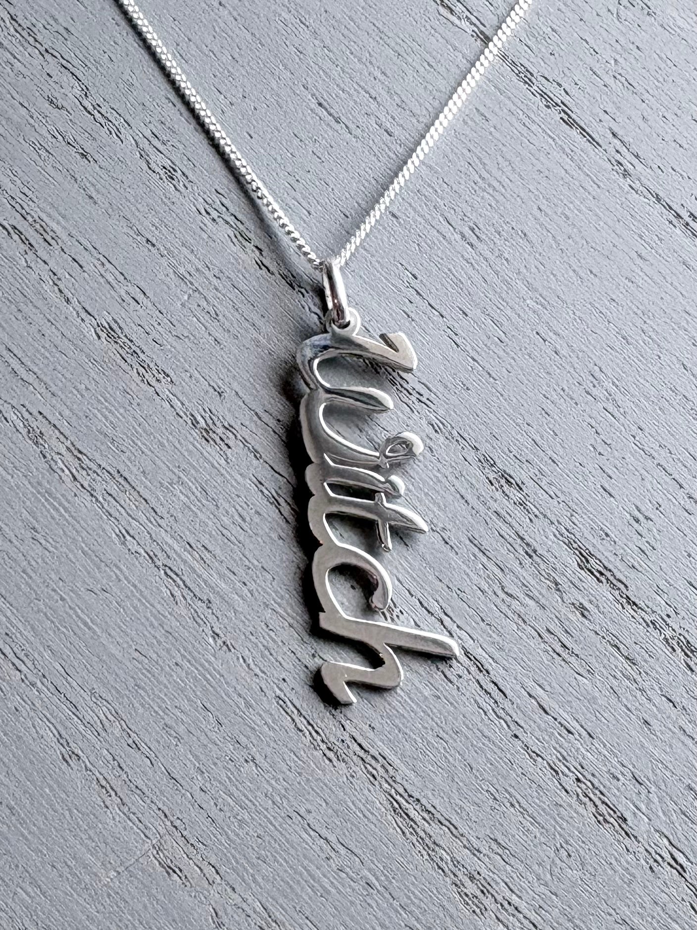Handmade Silver Witch Necklace - Sterling Silver Statement Jewellery