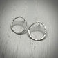 Handmade Silver Circle Stud Earrings - Sterling Silver Contemporary Jewellery