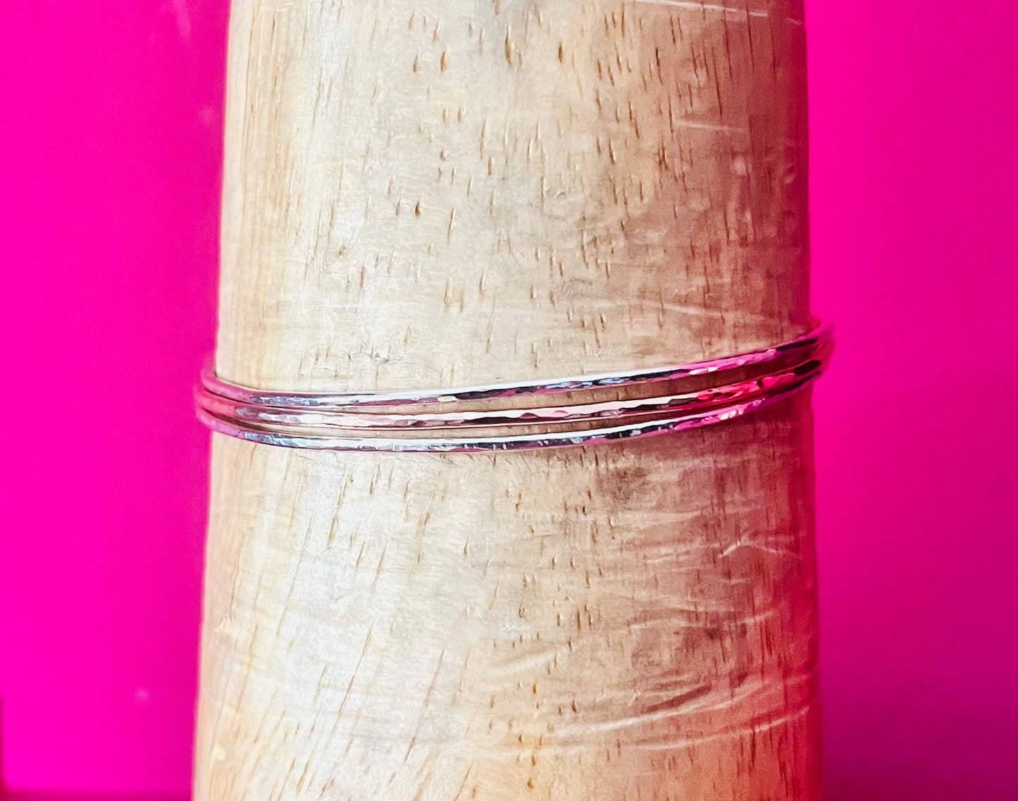 Handmade Silver Stacking Bangle | Sterling Silver Contemporary Jewellery