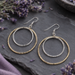 Handmade Free Sprit Hoop Earrings - Sterling Silver Contemporary Jewellery