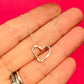 Handmade Silver Heart Necklace - Sterling Silver Contemporary Jewellery