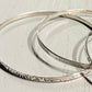 Handmade Silver Floral Bangle | Sterling Silver Contemporary Jewellery