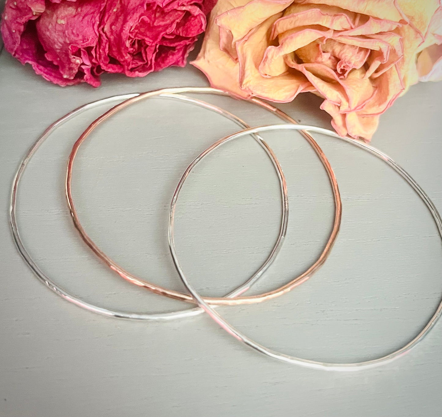 Handmade Silver Stacking Bangle | Sterling Silver Contemporary Jewellery