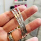Handmade Silver Starry Night Bangle | Celestial Sterling Silver Jewellery