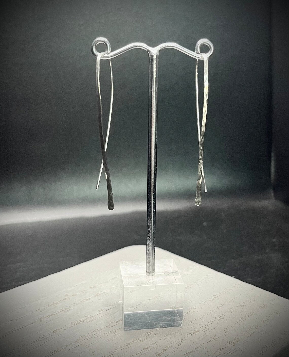 Handmade Silver Entwined Threader Earrings - Sterling Silver Contemporary Jewellery