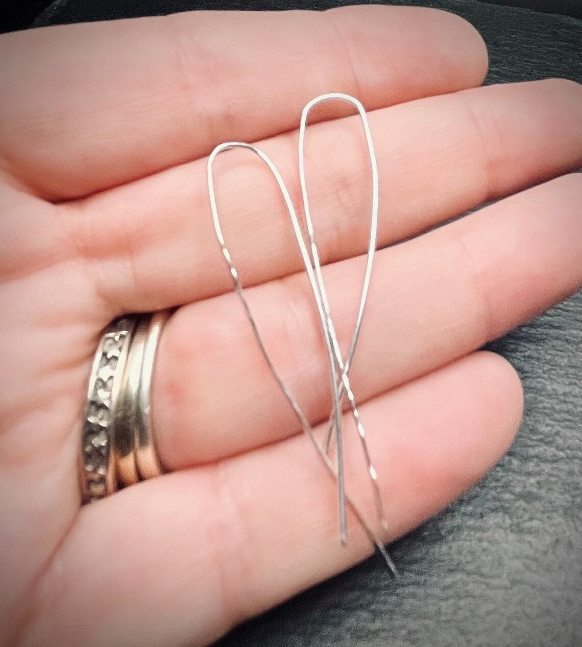 Handmade Silver Entwined Threader Earrings - Sterling Silver Contemporary Jewellery