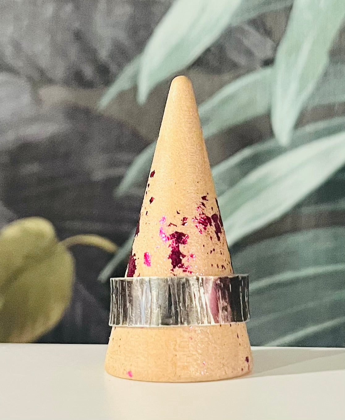 Handmade Silver Wide Mens Ring - Sterling Silver Statement Jewellery