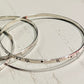 Handmade Silver Starry Night Bangle | Celestial Sterling Silver Jewellery