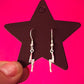 Handmade Silver Lightning Bolt Earrings - Sterling Silver Contemporary Jewellery