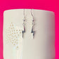 Handmade Silver Lightning Bolt Earrings - Sterling Silver Contemporary Jewellery