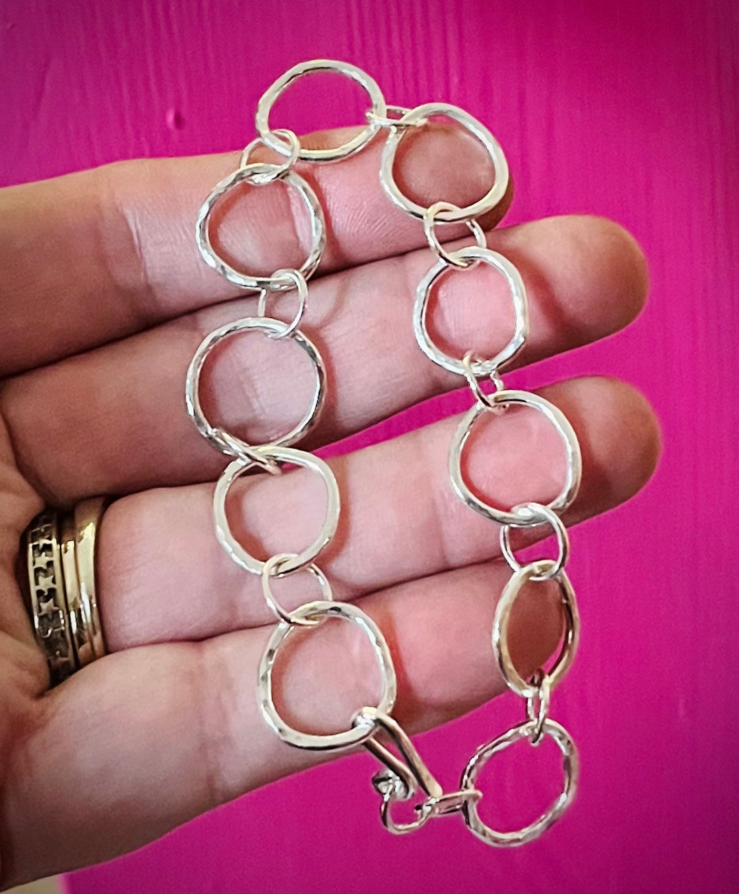 Handmade Silver Chain Link Bracelet | Contemporary Statement Jewellery