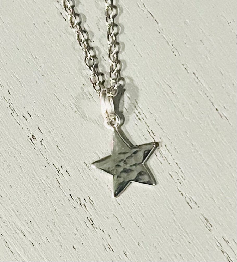 Handmade Silver Star Necklace | Sterling Silver Minimalist Jewellery