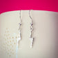 Handmade Silver Lightning Bolt Earrings - Sterling Silver Contemporary Jewellery