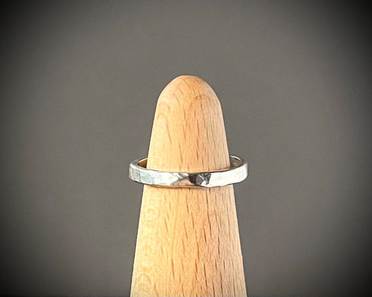 Handmade Hammered Silver Adjustable Toe Ring