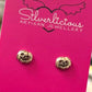 Handmade Silver Pumpkin Stud Earrings | Sterling Silver Halloween Jewellery