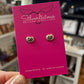 Handmade Silver Pumpkin Stud Earrings | Sterling Silver Halloween Jewellery
