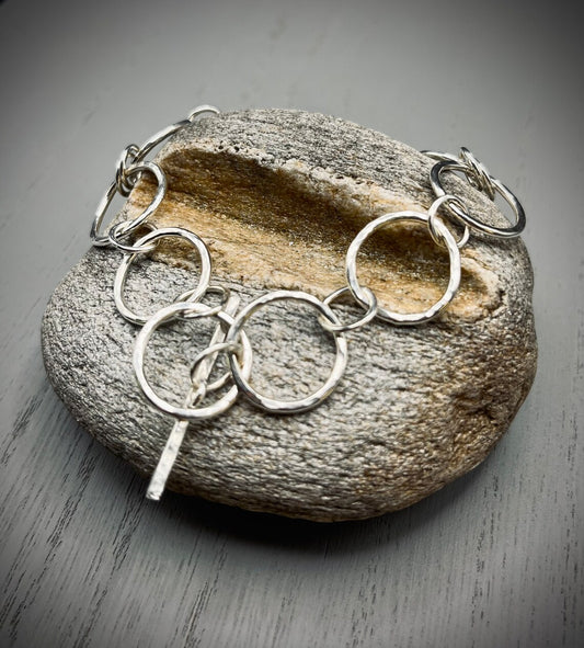 Handmade Silver Chain Link Bracelet | Contemporary Statement Jewellery