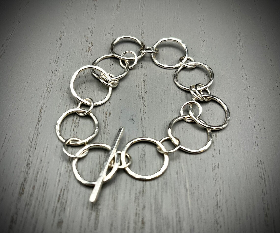 Handmade Silver Chain Link Bracelet | Contemporary Statement Jewellery