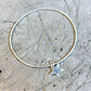 Handmade Silver Star Charm Bangle | Sterling Silver Contemporary Jewellery