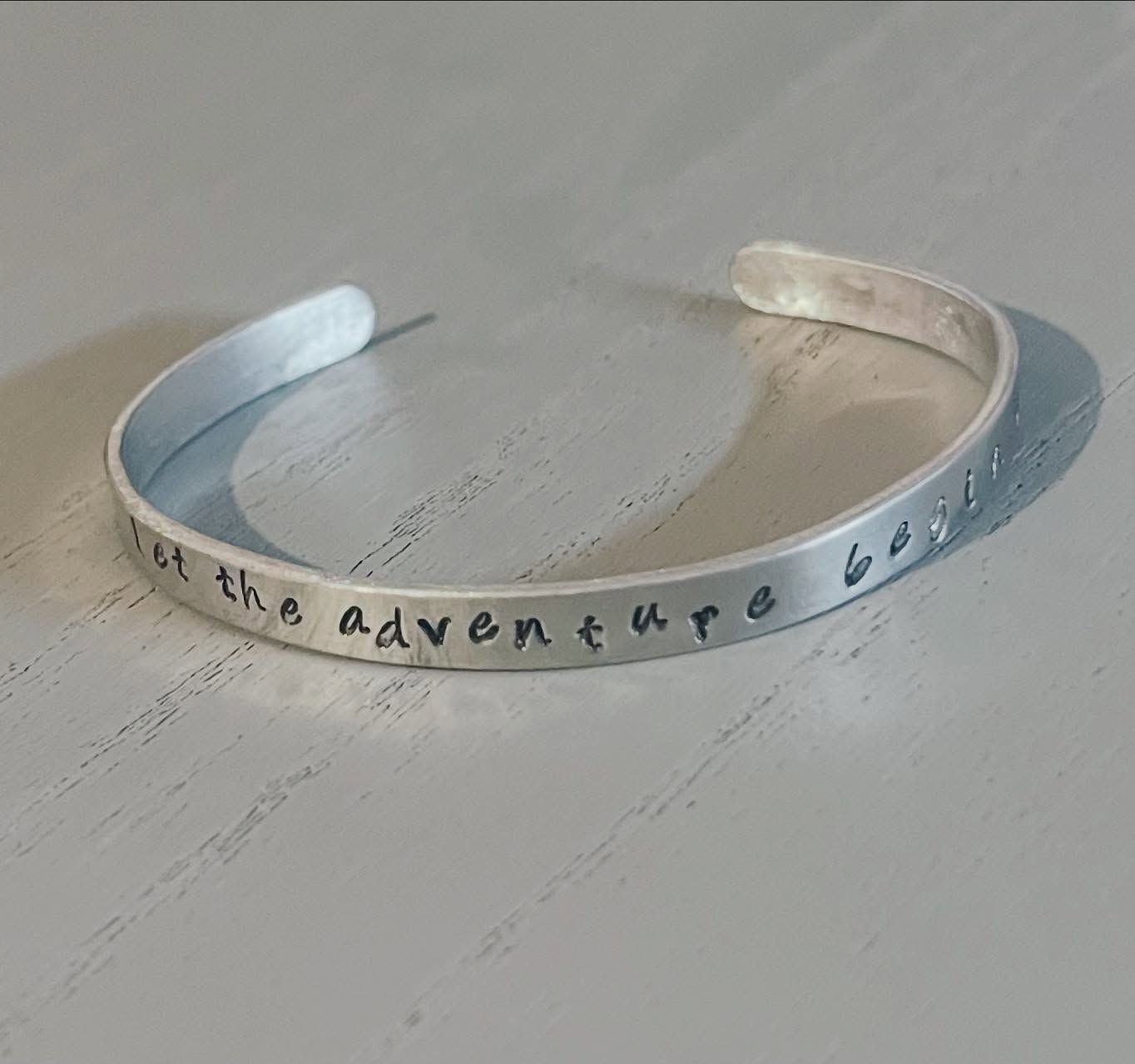 Handmade Affirmation Cuff Bangle | Positive Motivational Message Gift