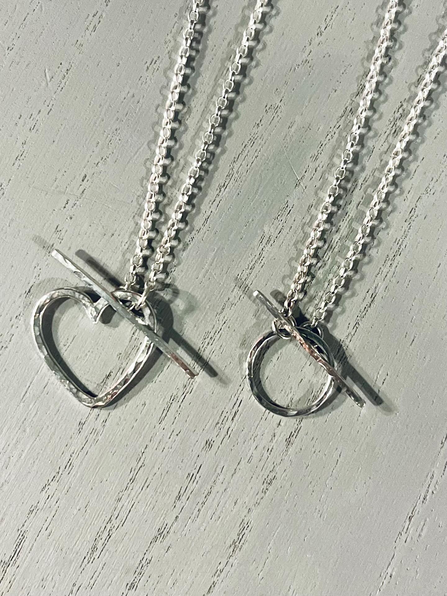 Handmade Silver Heart Choker - Sterling Silver Statement Jewellery